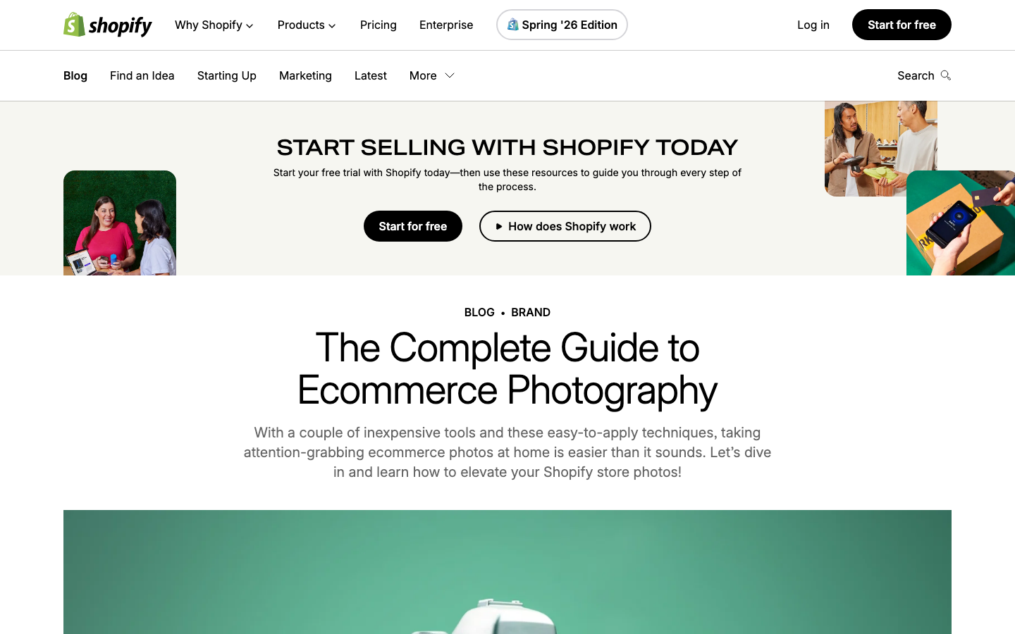 Shopify-Leitfaden zur Produktfotografie mit praktischen Hinweisen für Onlinehändler